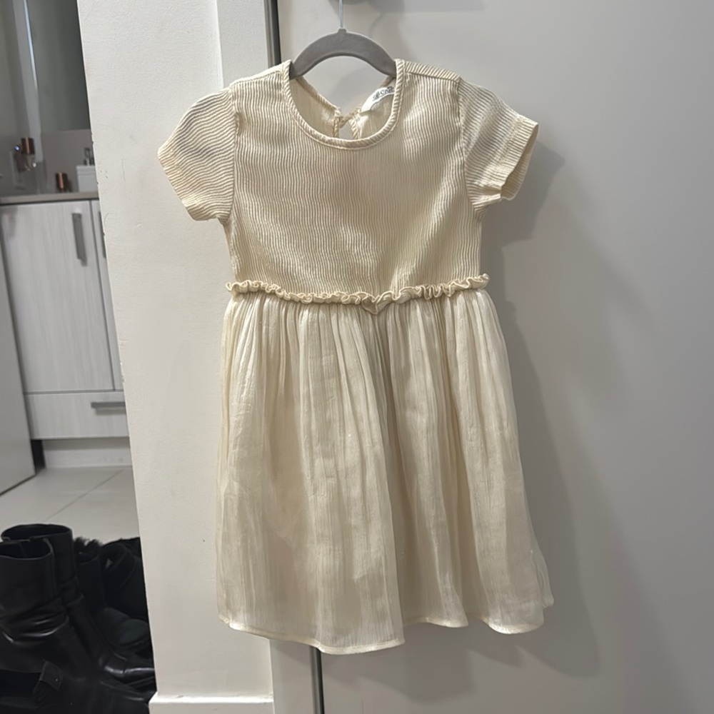 Elegant Cream Kids Dress